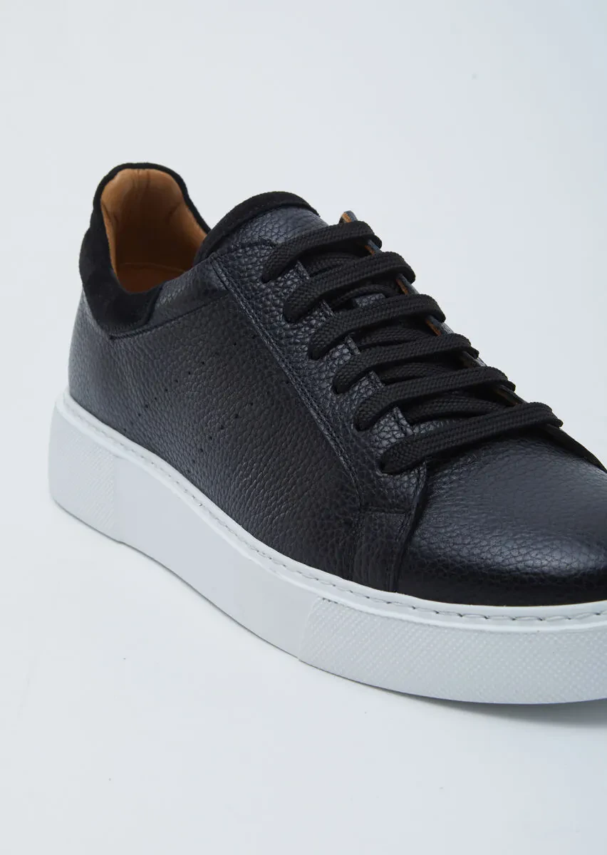 Black Leather Sneaker - 2