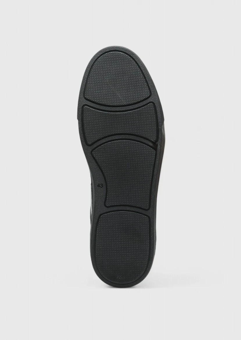 Black Leather Sneaker - 4