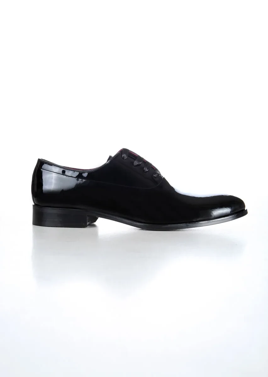 Black Patent Leather Classical Dress Shoes - 1
