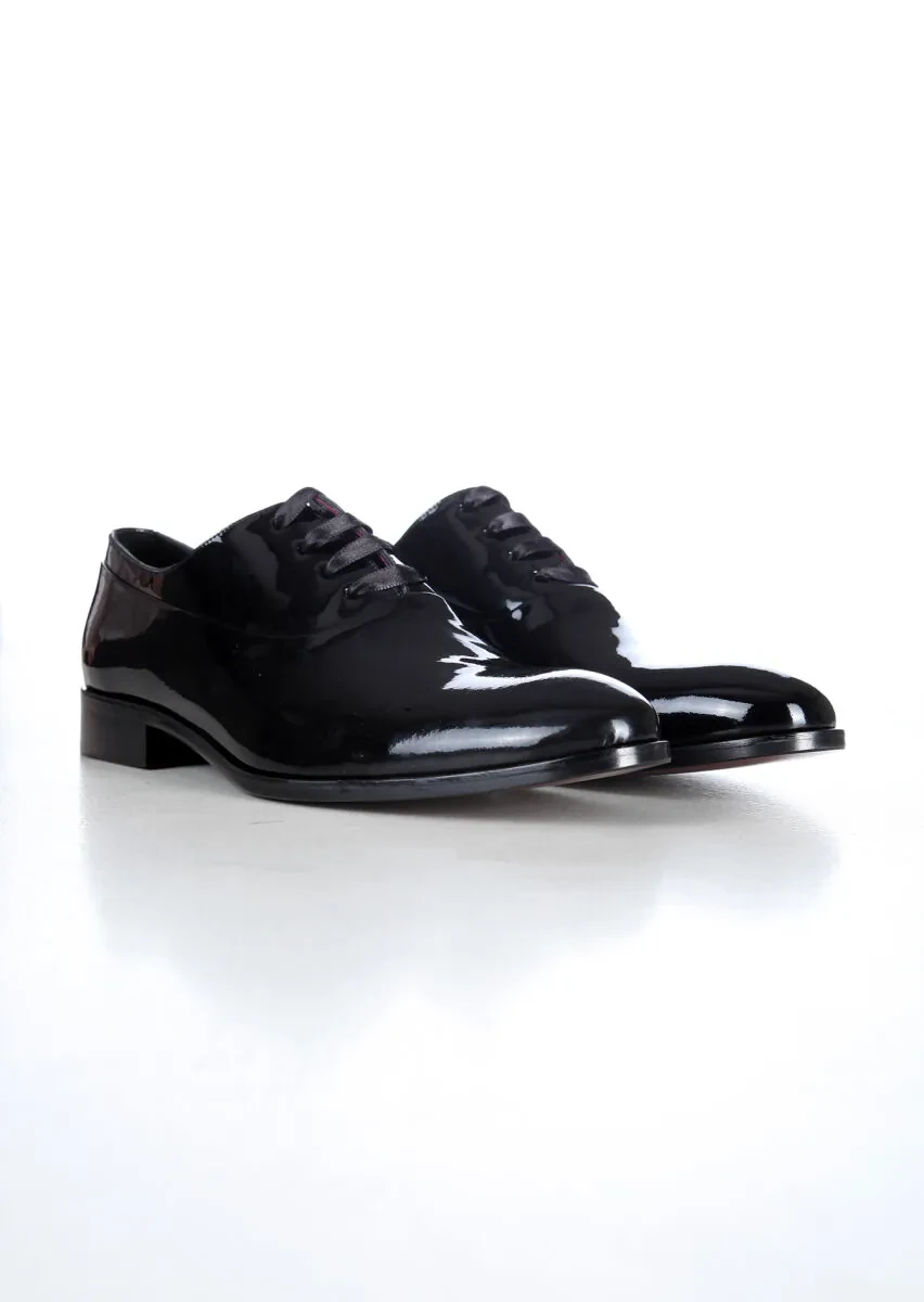 Black Patent Leather Classical Dress Shoes - 2