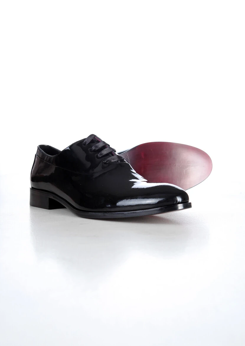 Black Patent Leather Classical Dress Shoes - 3