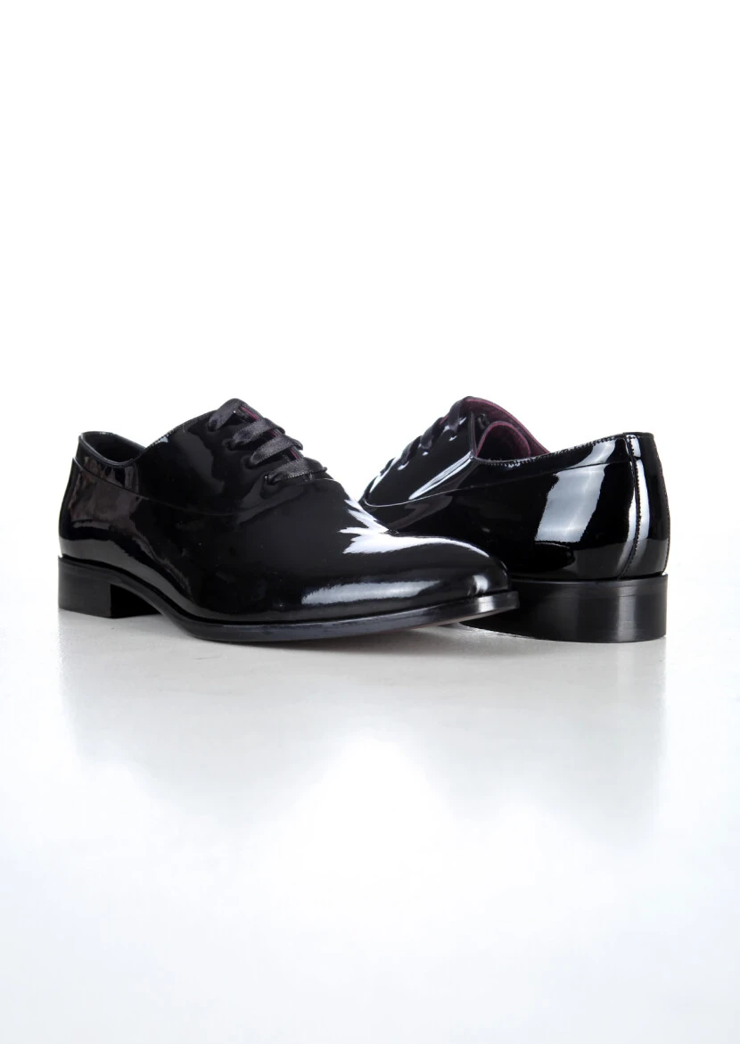 Black Patent Leather Classical Dress Shoes - 4