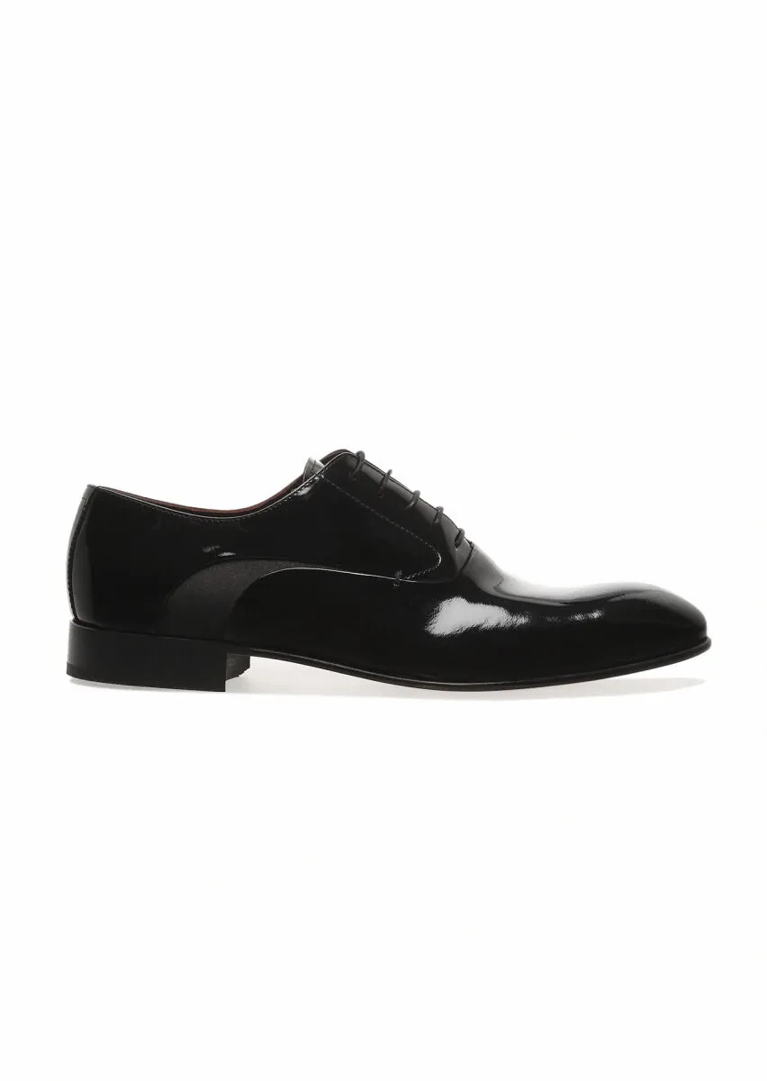 Black Patent Leather Classical Dress Shoes - 1