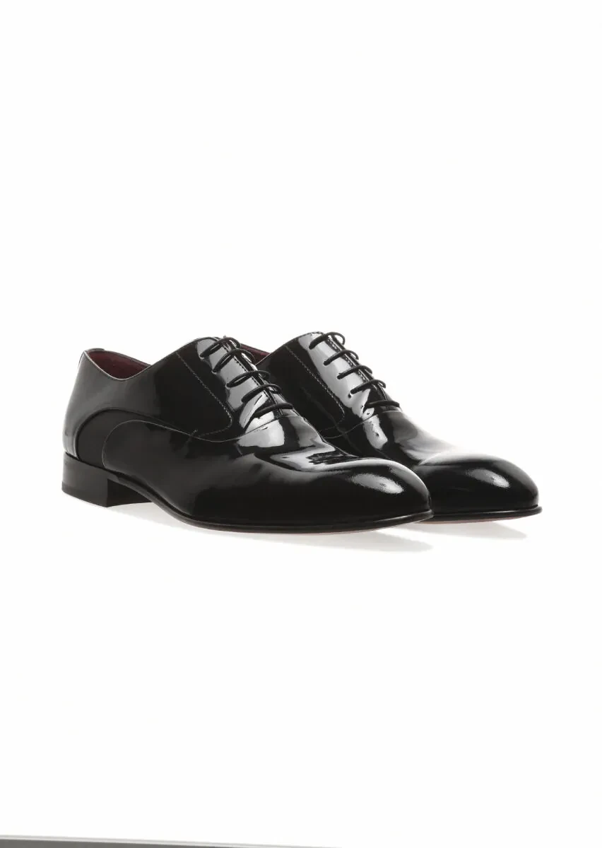Black Patent Leather Classical Dress Shoes - 2