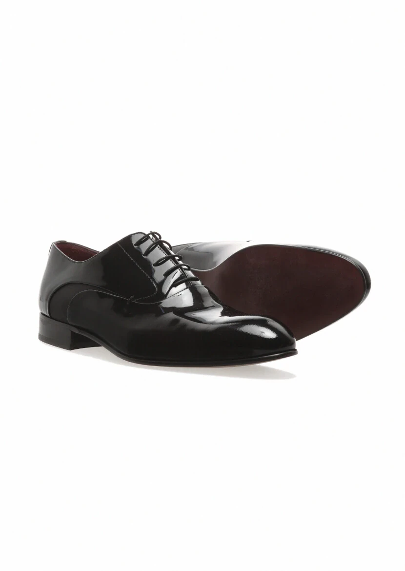 Black Patent Leather Classical Dress Shoes - 3
