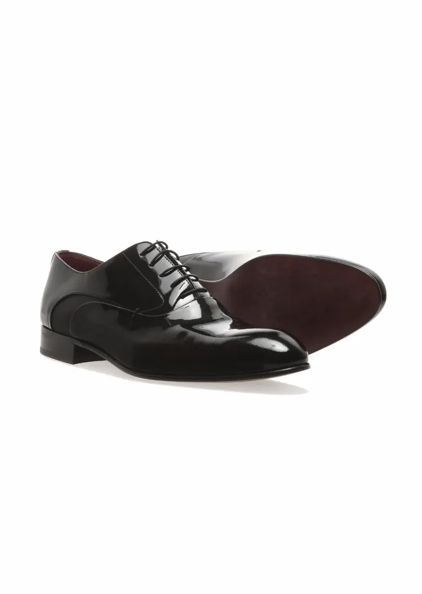 Black Patent Leather Classical Dress Shoes - 3