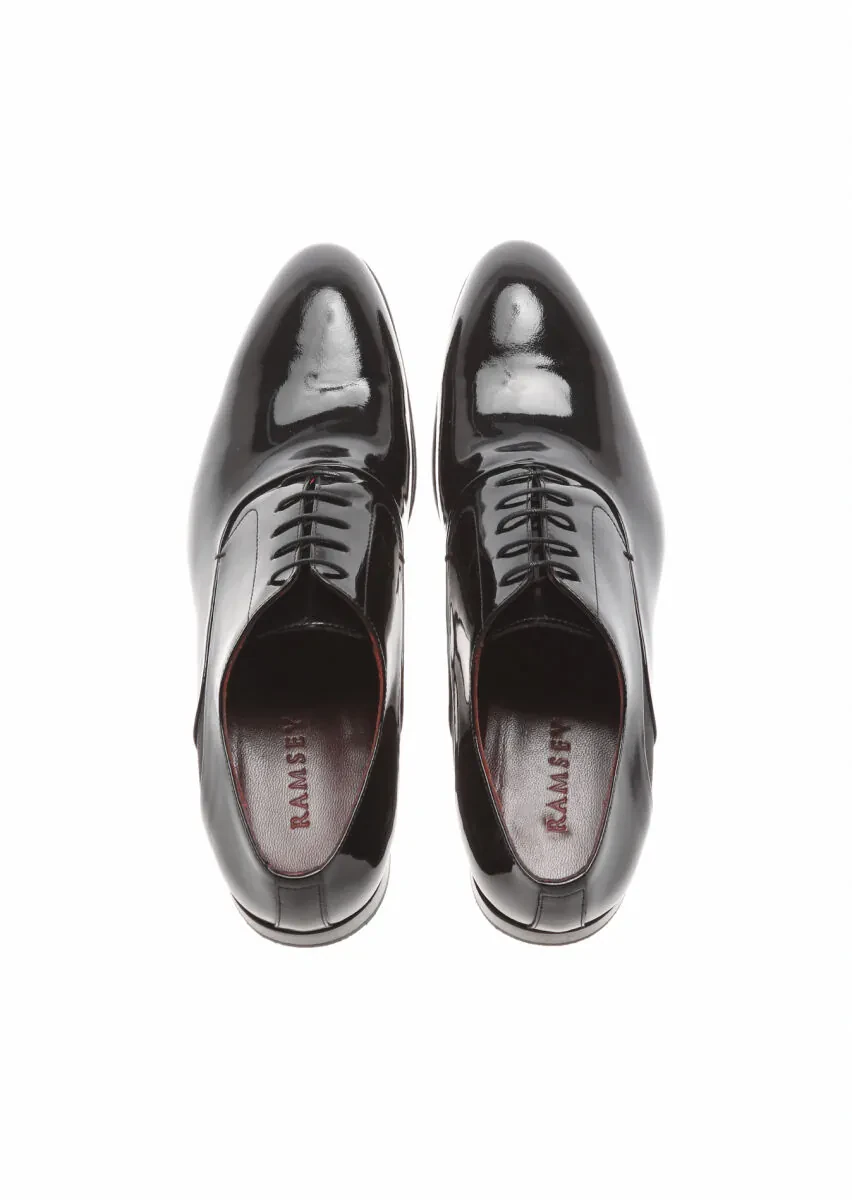 Black Patent Leather Classical Dress Shoes - 5
