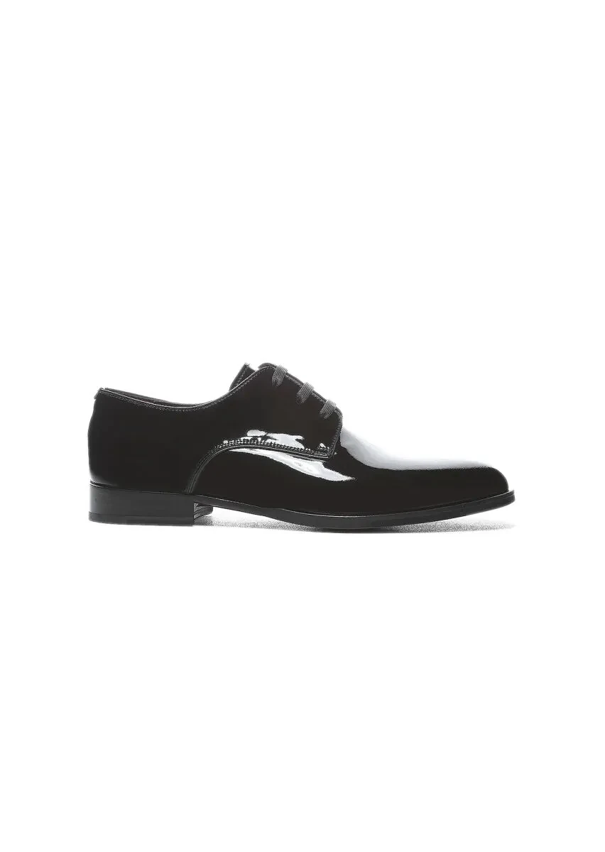 Black Patent Leather Classical Dress Shoes - 1