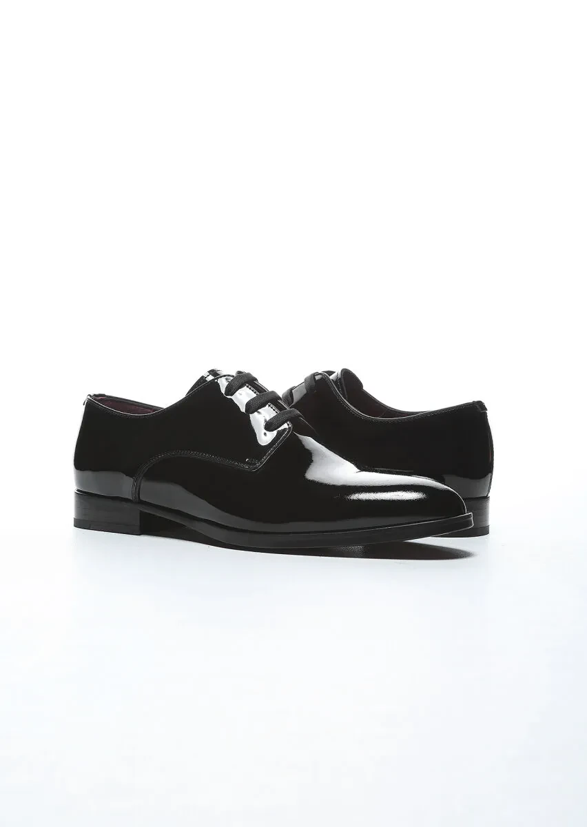 Black Patent Leather Classical Dress Shoes - 3