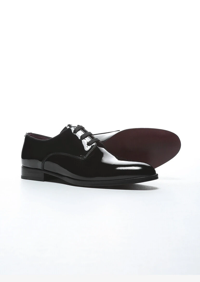 Black Patent Leather Classical Dress Shoes - 4