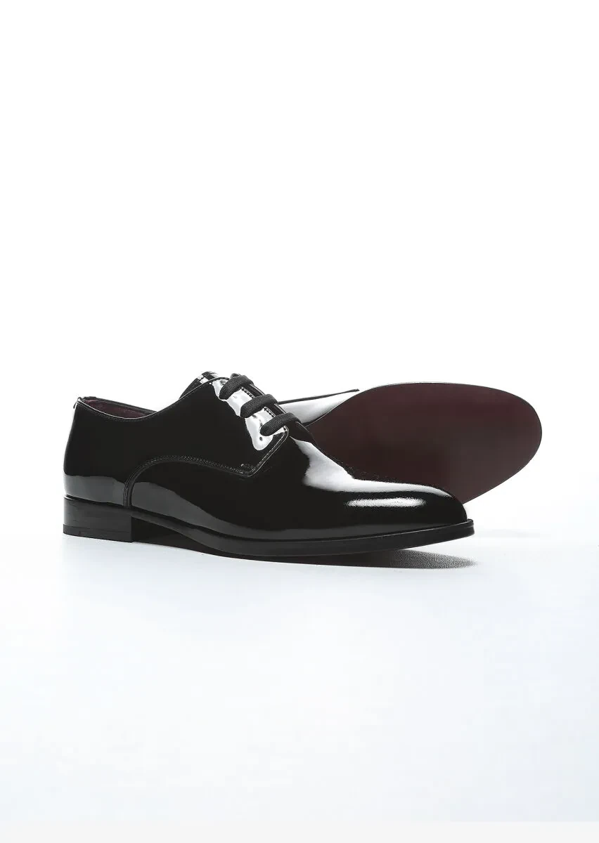 Black Patent Leather Classical Dress Shoes - 4