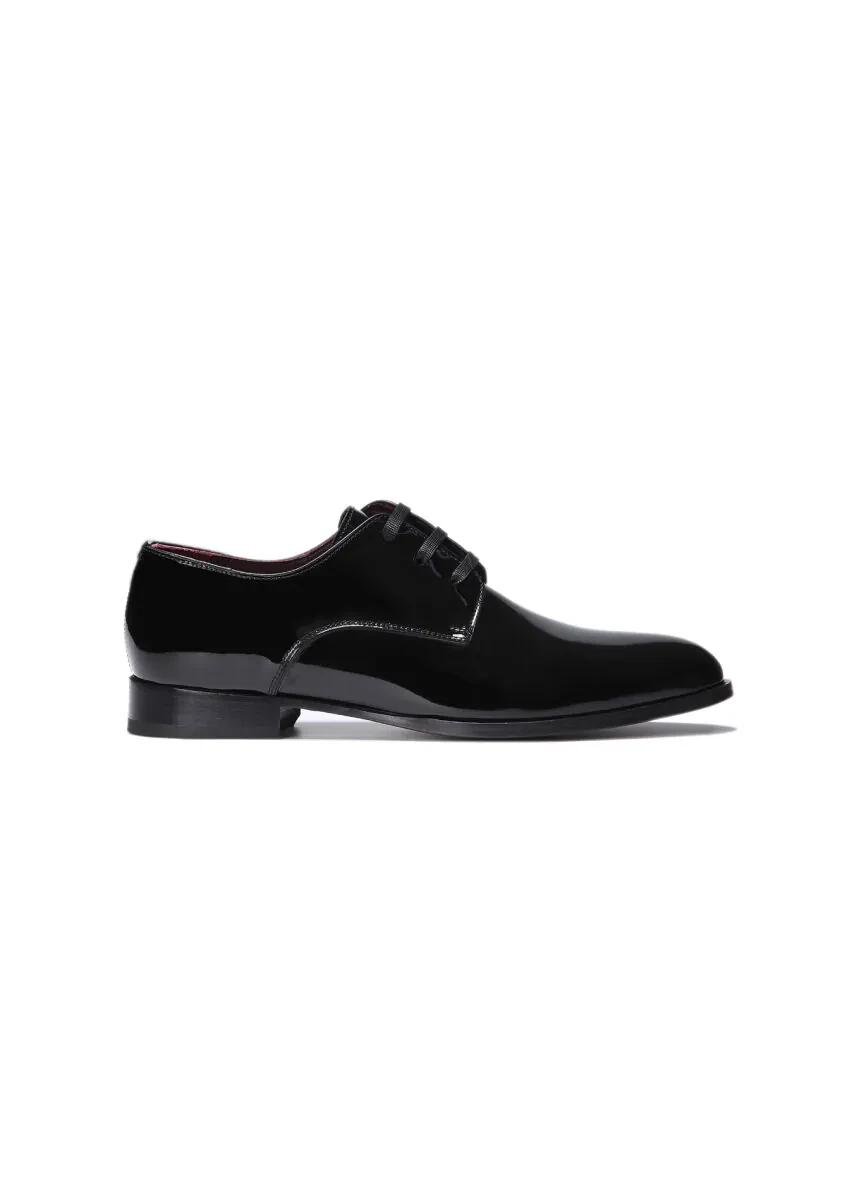 Black Patent Leather Classical Dress Shoes - 1