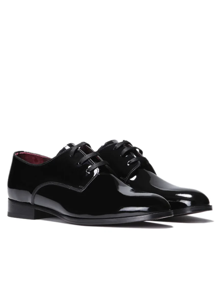 Black Patent Leather Classical Dress Shoes - 2