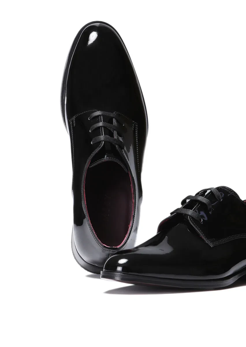Black Patent Leather Classical Dress Shoes - 3
