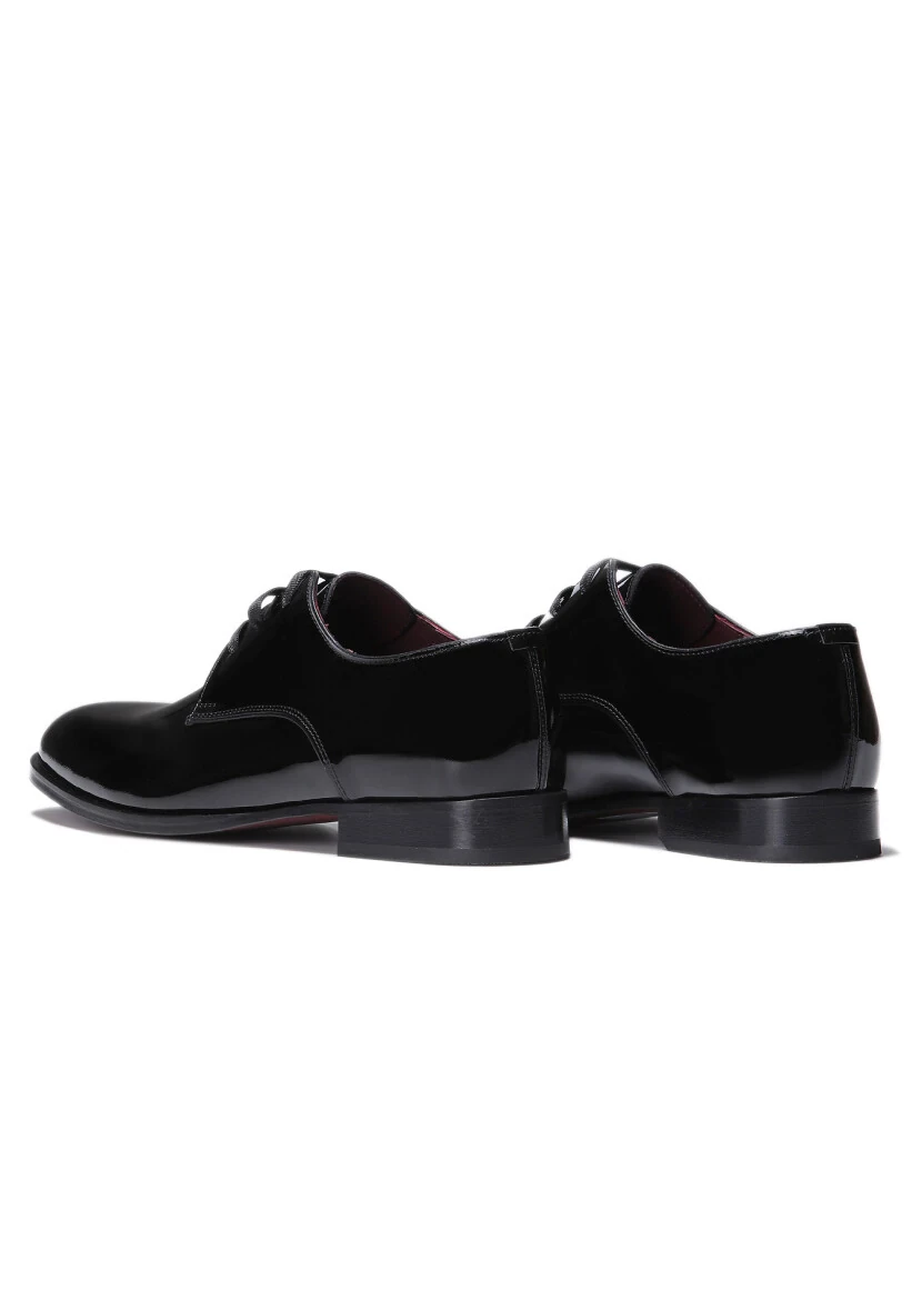 Black Patent Leather Classical Dress Shoes - 4