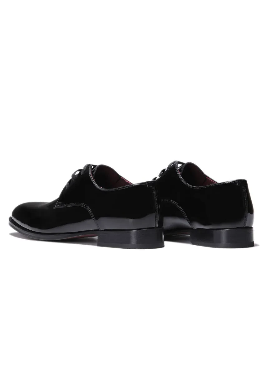 Black Patent Leather Classical Dress Shoes - 4