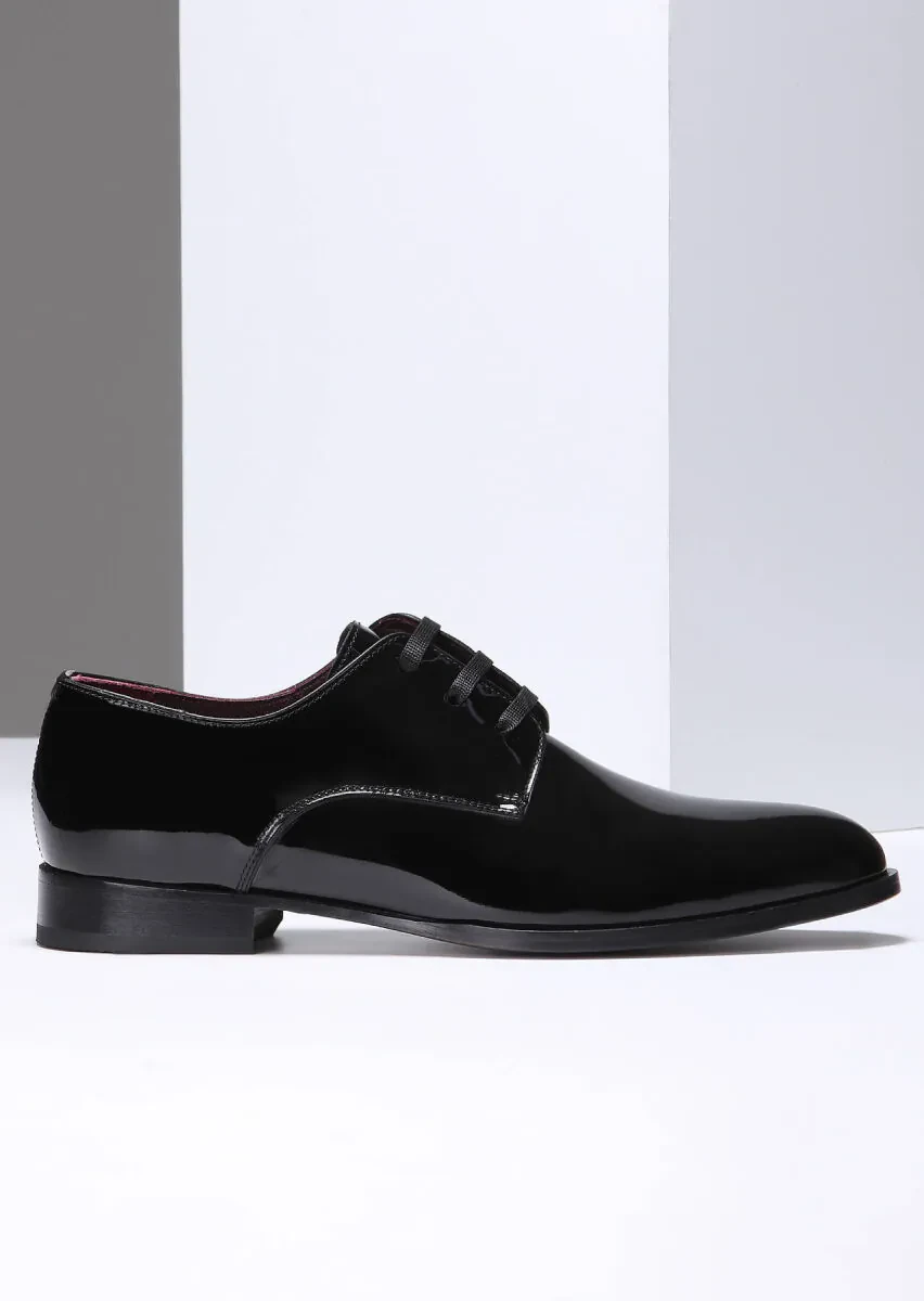 Black Patent Leather Classical Dress Shoes - 1