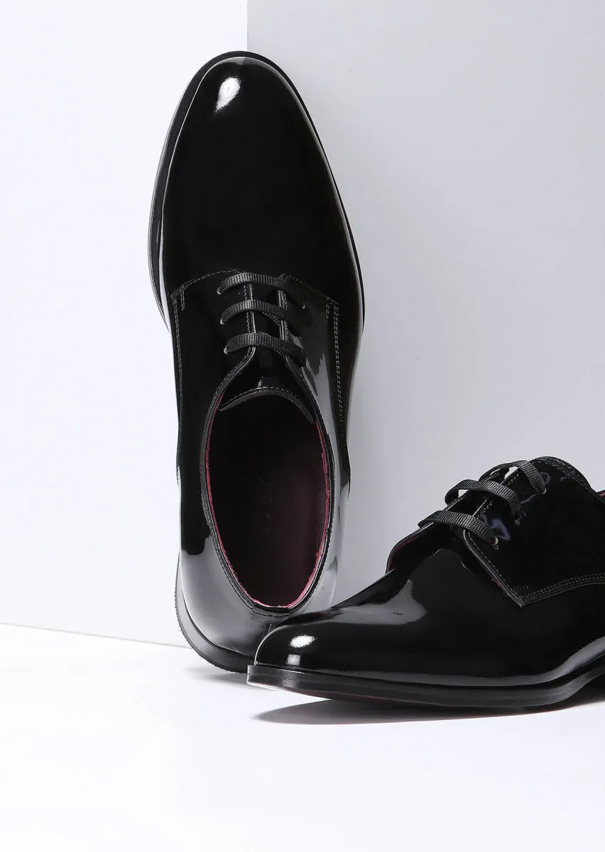 Black Patent Leather Classical Dress Shoes - 4