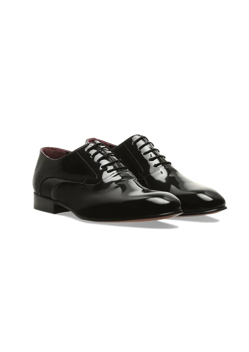 Black Patent Leather Classical Dress Shoes - 2