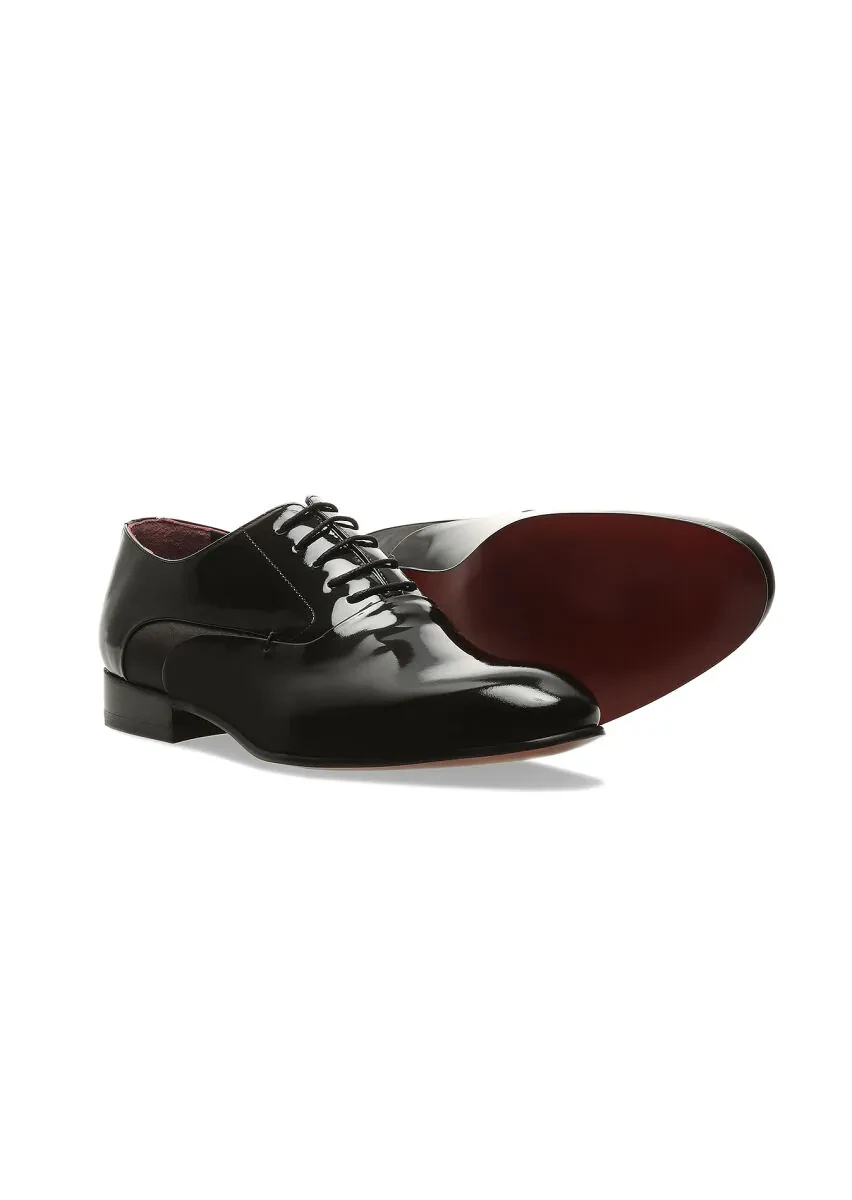 Black Patent Leather Classical Dress Shoes - 3
