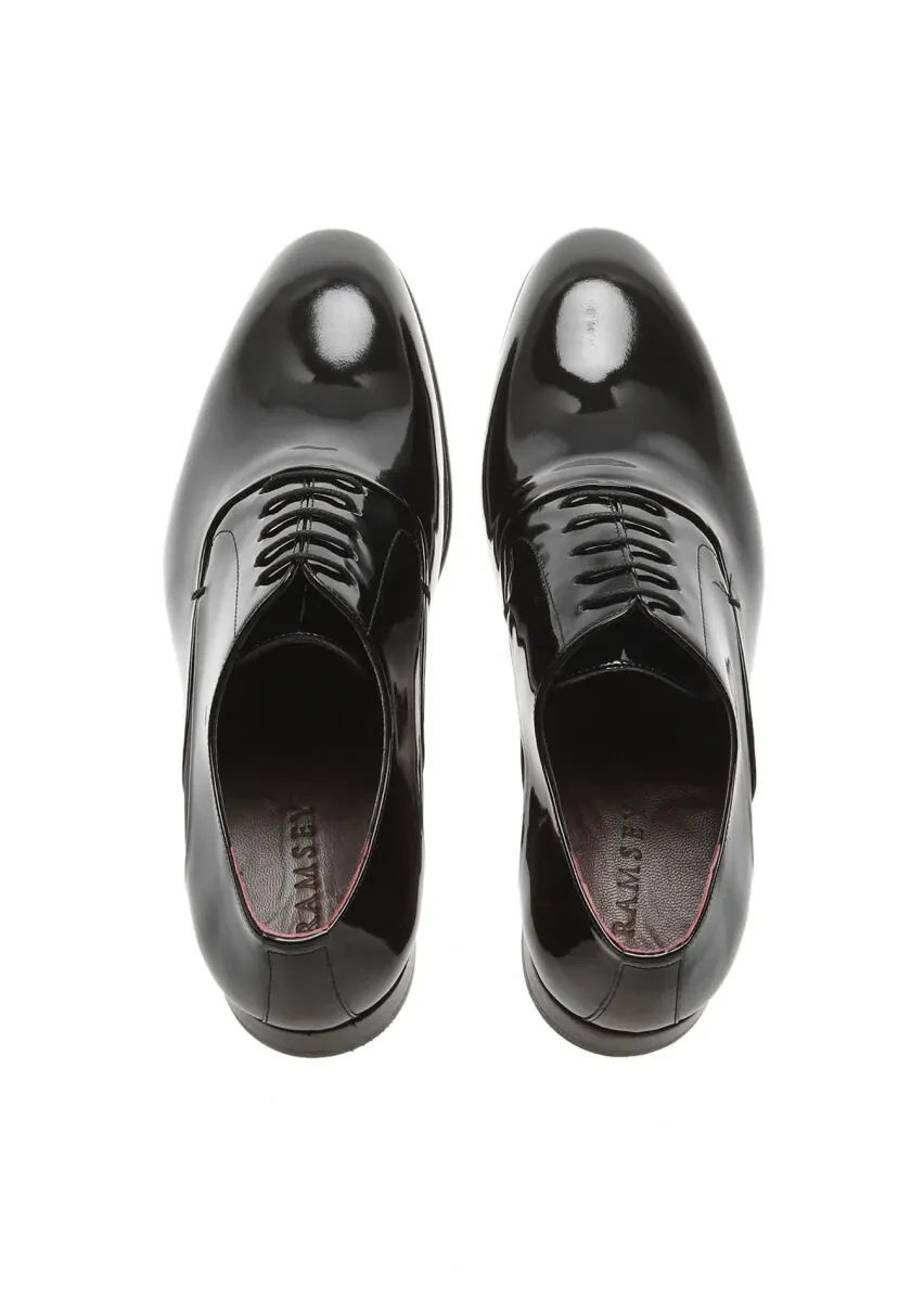 Black Patent Leather Classical Dress Shoes - 5