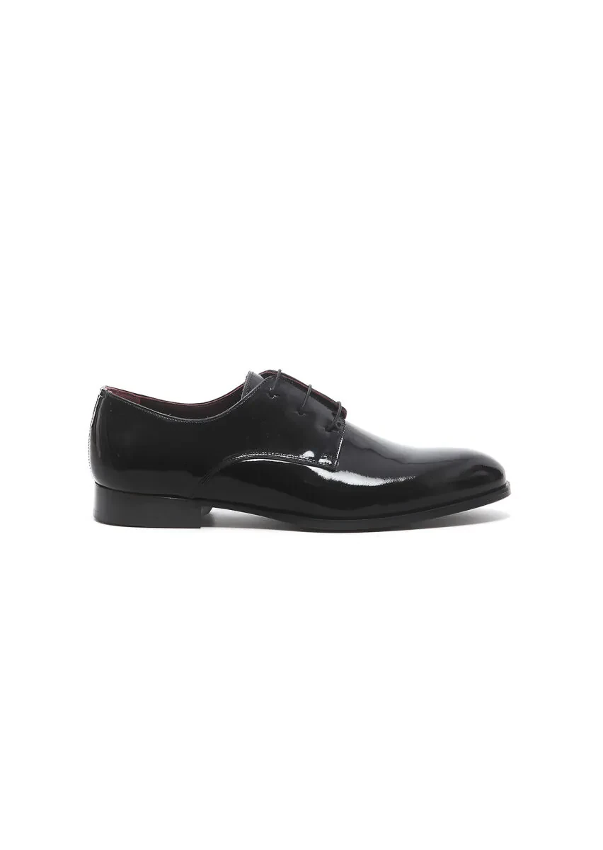 Black Patent Leather Classical Dress Shoes - 1