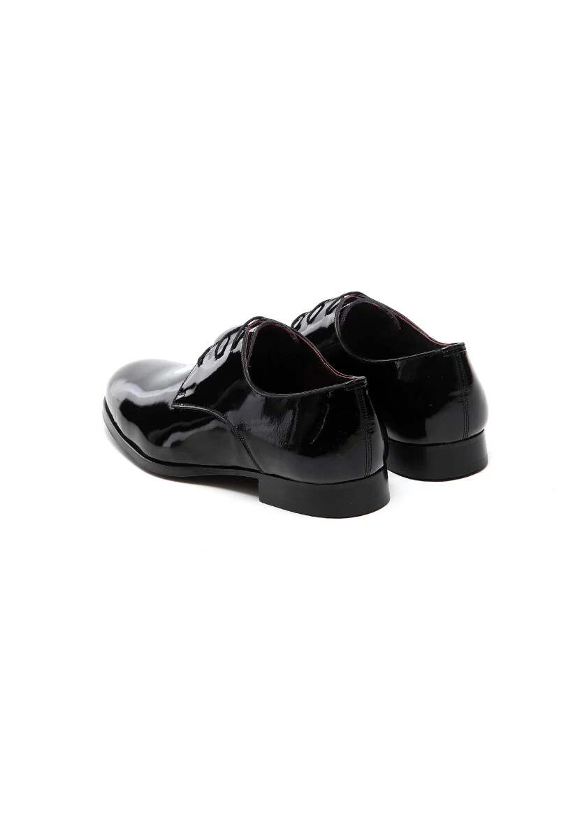 Black Patent Leather Classical Dress Shoes - 4
