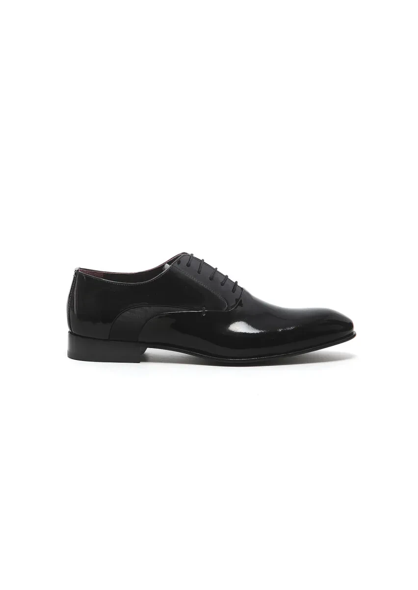 Black Patent Leather Classical Dress Shoes - 1