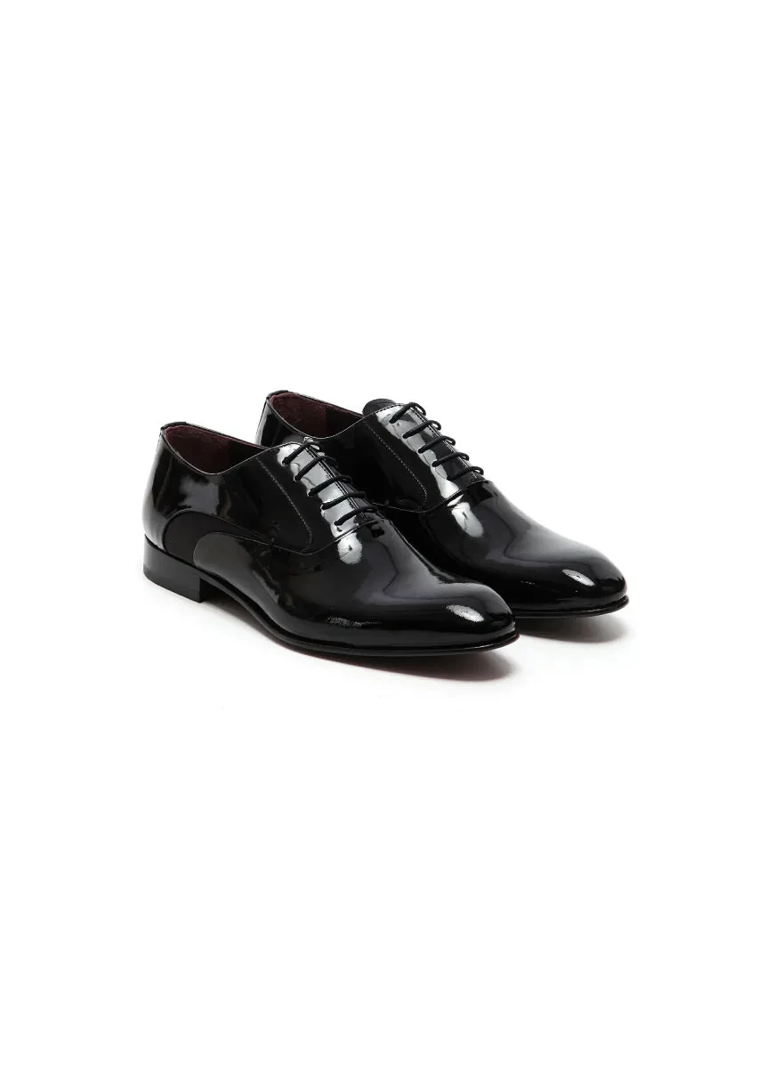 Black Patent Leather Classical Dress Shoes - 2