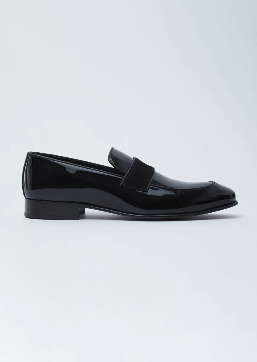 Black Patent Leather Classical Dress Shoes - 1