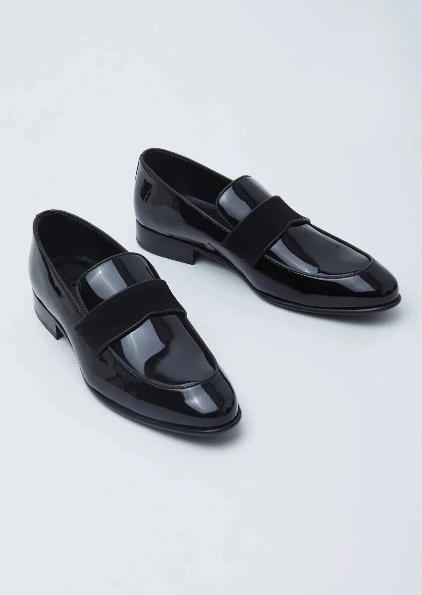 Black Patent Leather Classical Dress Shoes - 3