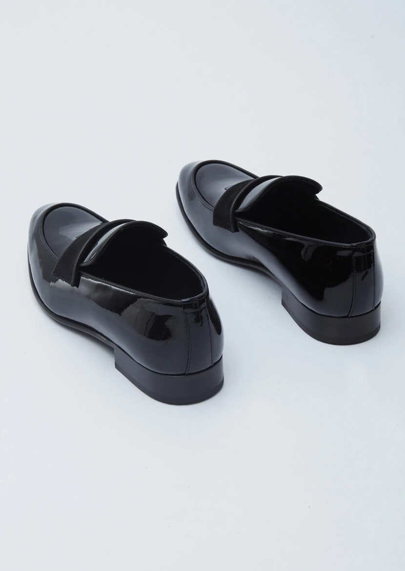 Black Patent Leather Classical Dress Shoes - 5