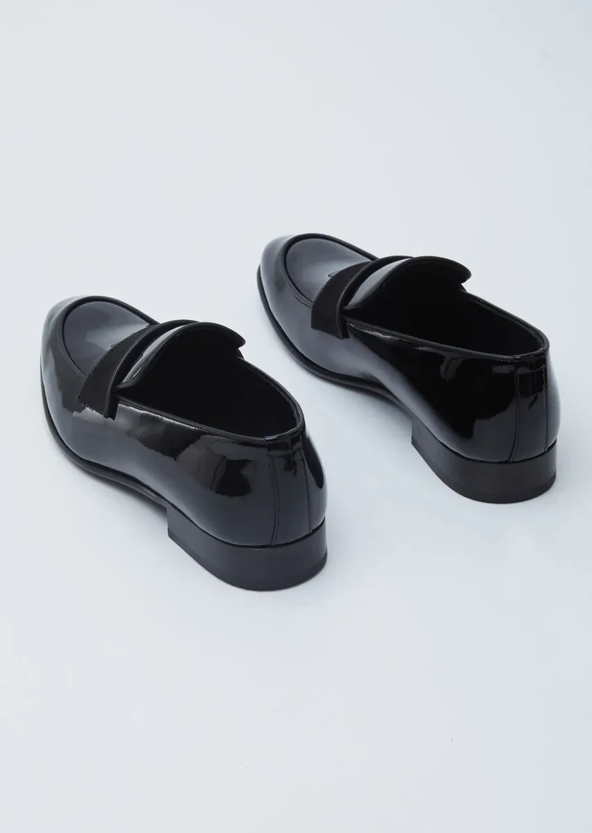 Black Patent Leather Classical Dress Shoes - 5