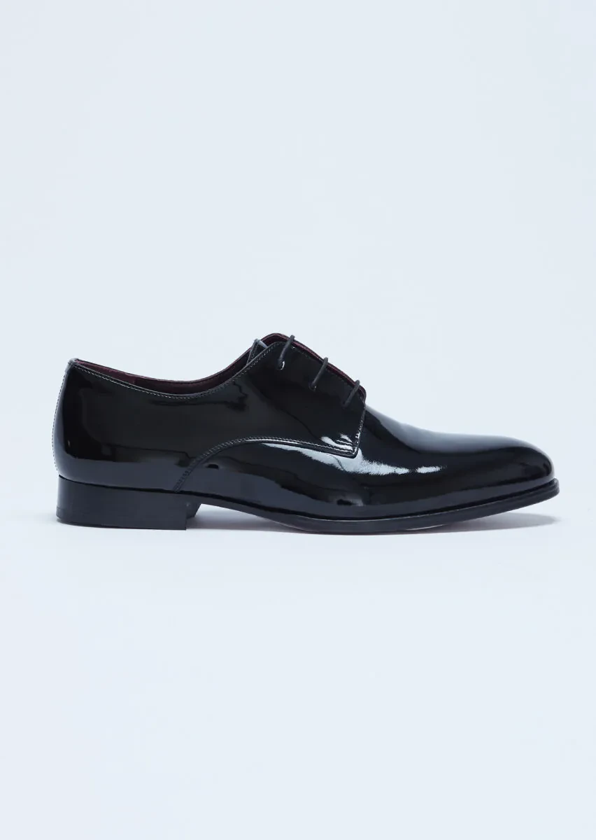 Black Patent Leather Classical Dress Shoes - 1
