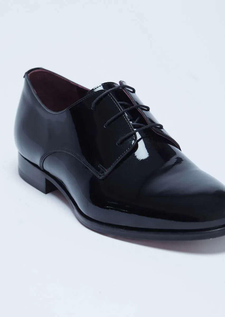 Black Patent Leather Classical Dress Shoes - 2