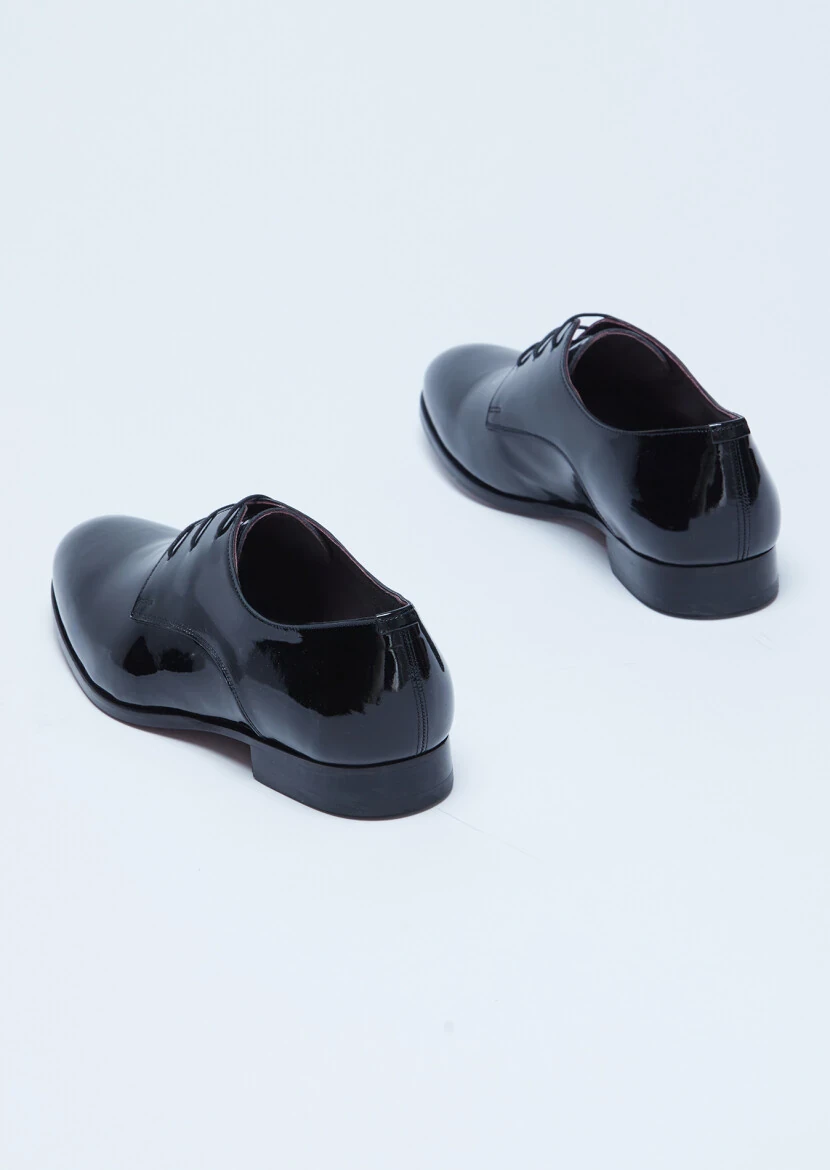 Black Patent Leather Classical Dress Shoes - 5