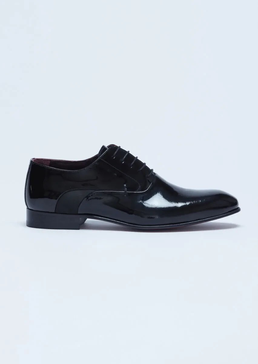 Black Patent Leather Classical Dress Shoes - 1