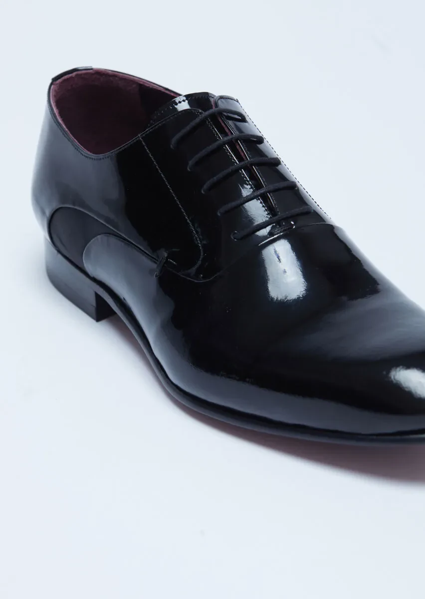 Black Patent Leather Classical Dress Shoes - 2