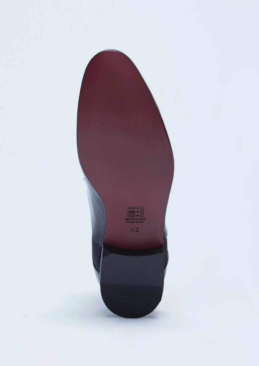 Black Patent Leather Classical Dress Shoes - 4