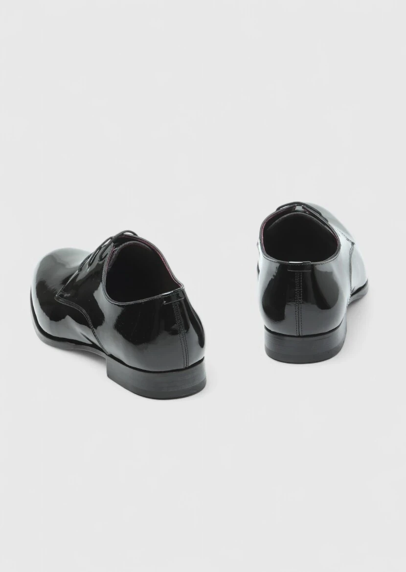 Black Patent Leather Classical Dress Shoes - 5