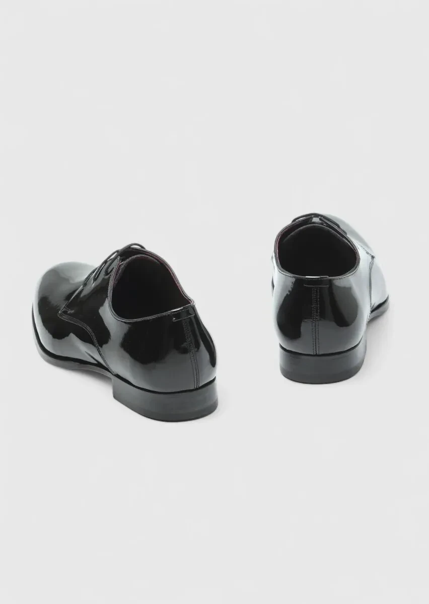 Black Patent Leather Classical Dress Shoes - 5