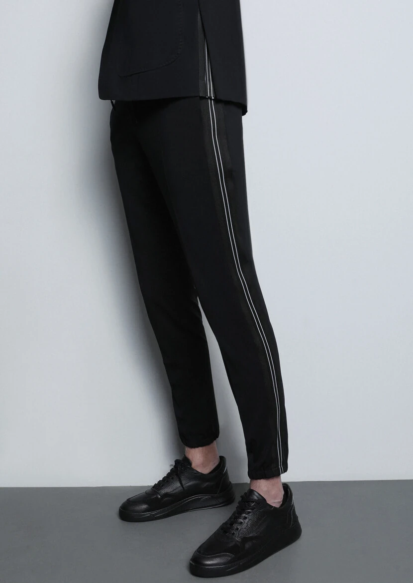 Black Plain Comfort Fit Suit - 5