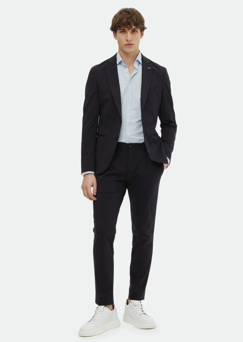 Black Plain Comfort Fit Suit - RAMSEY