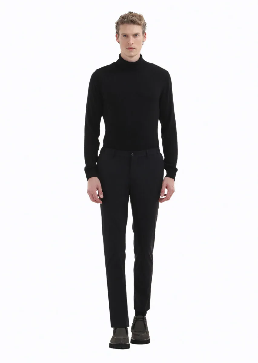 Black Plain Comfort Fit Suit - 3