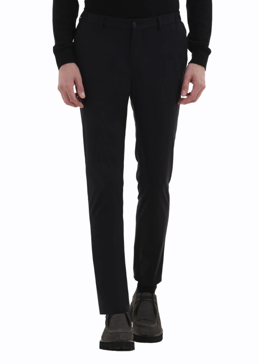 Black Plain Comfort Fit Suit - 4