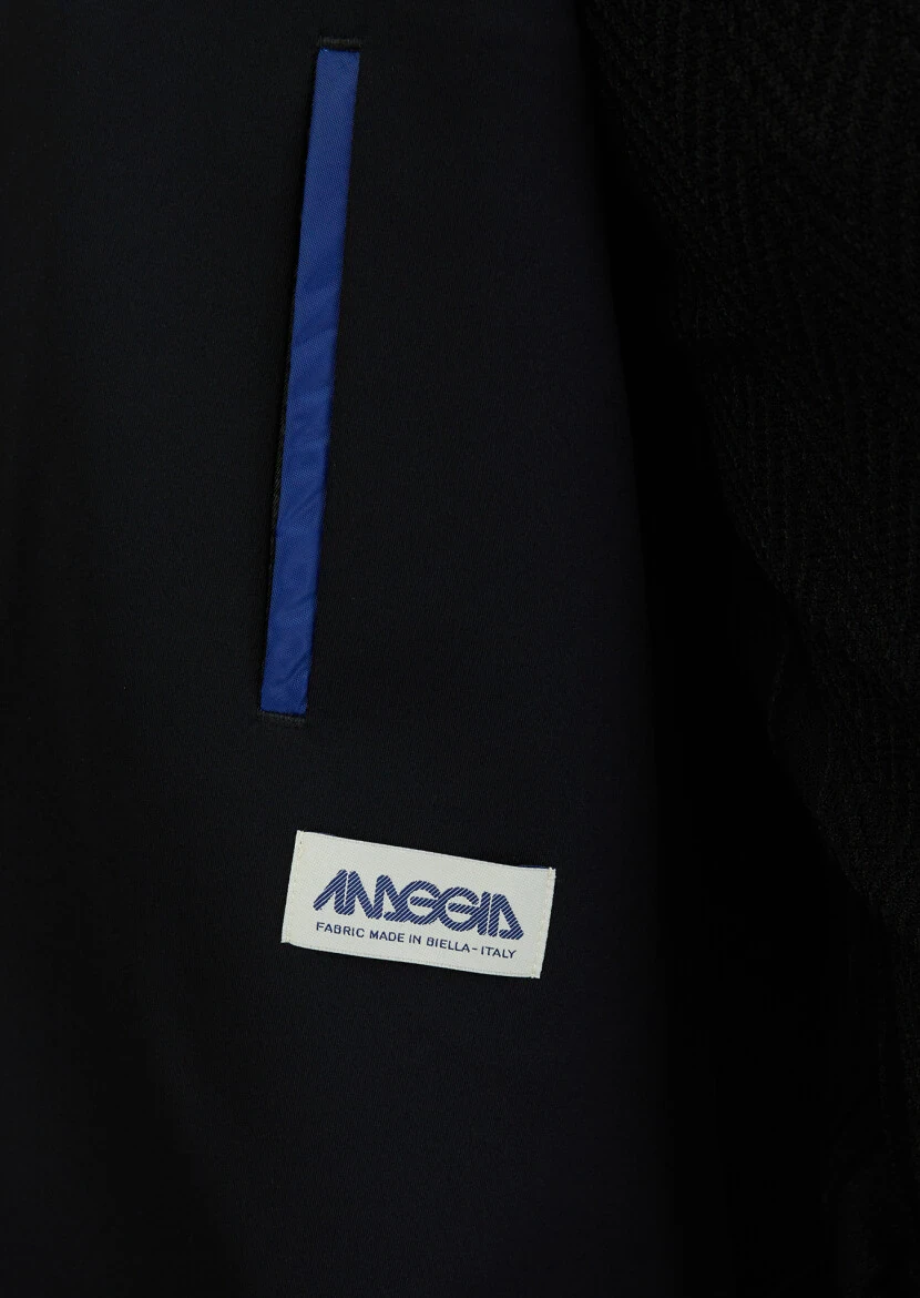 Black Plain Comfort Fit Suit - 7