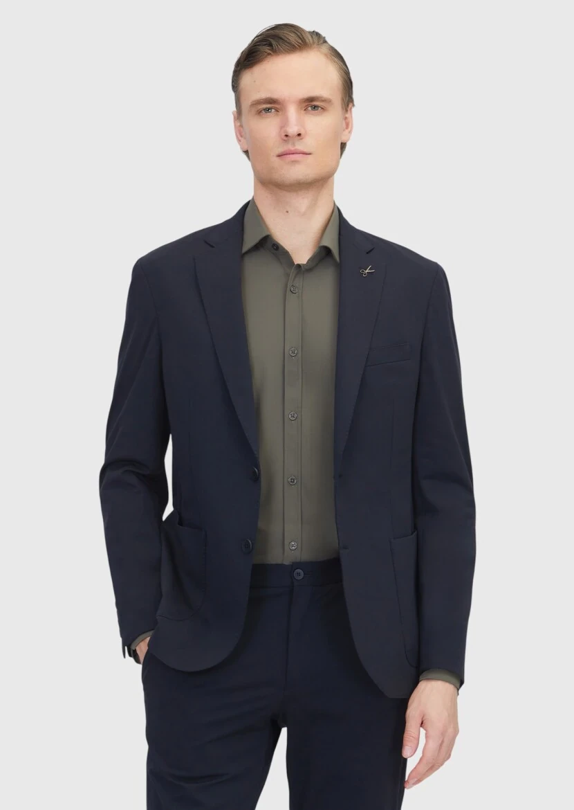 Black Plain Comfort Fit Suit - RAMSEY