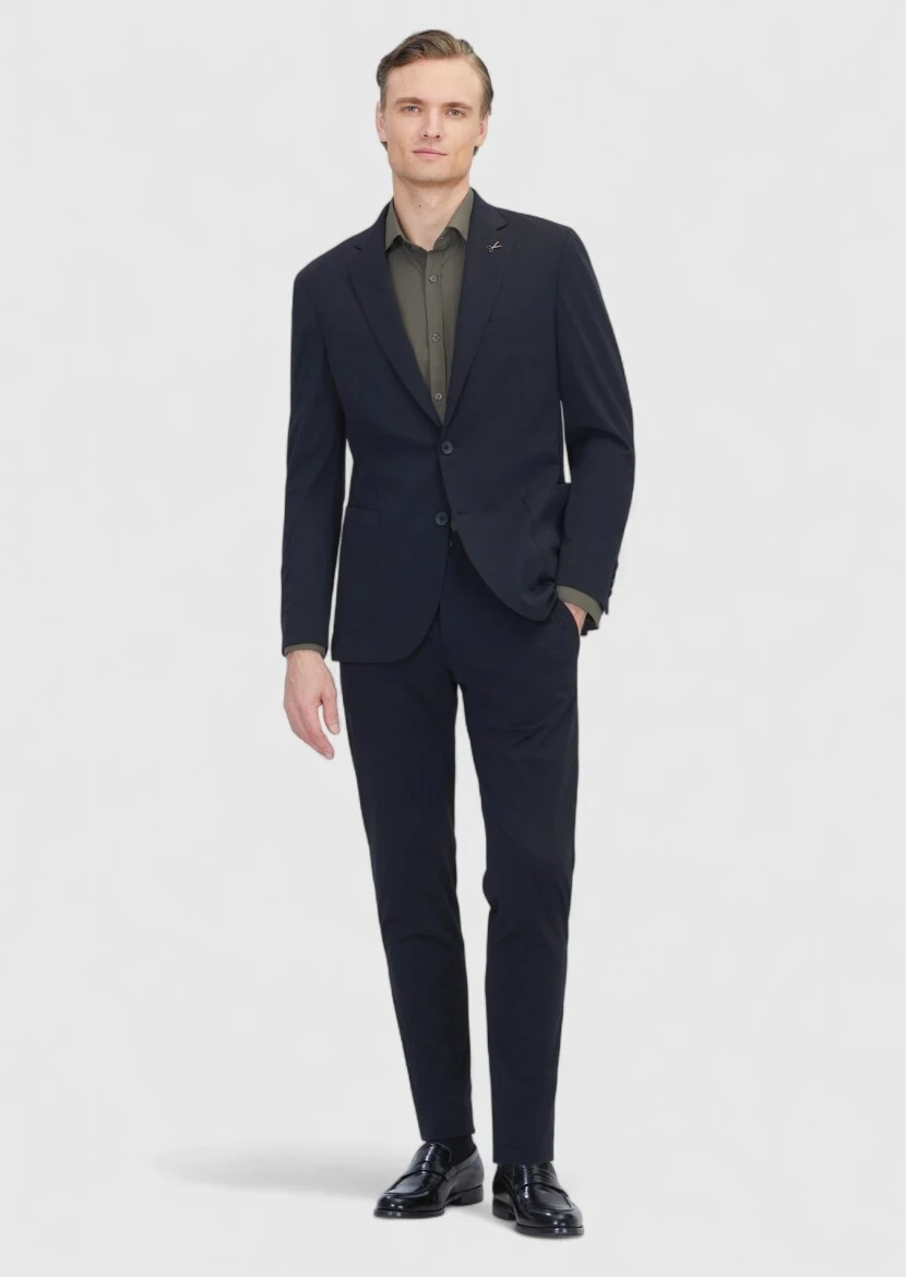 Black Plain Comfort Fit Suit - RAMSEY