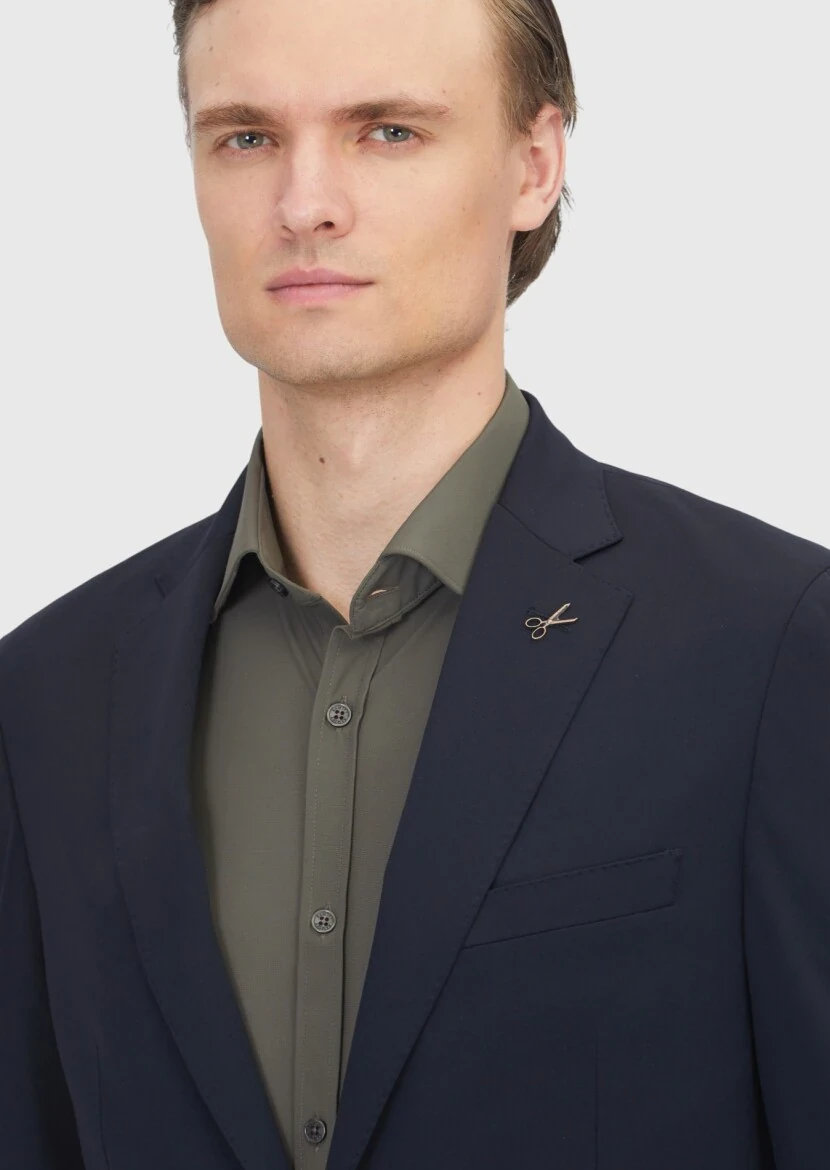 Black Plain Comfort Fit Suit - 3