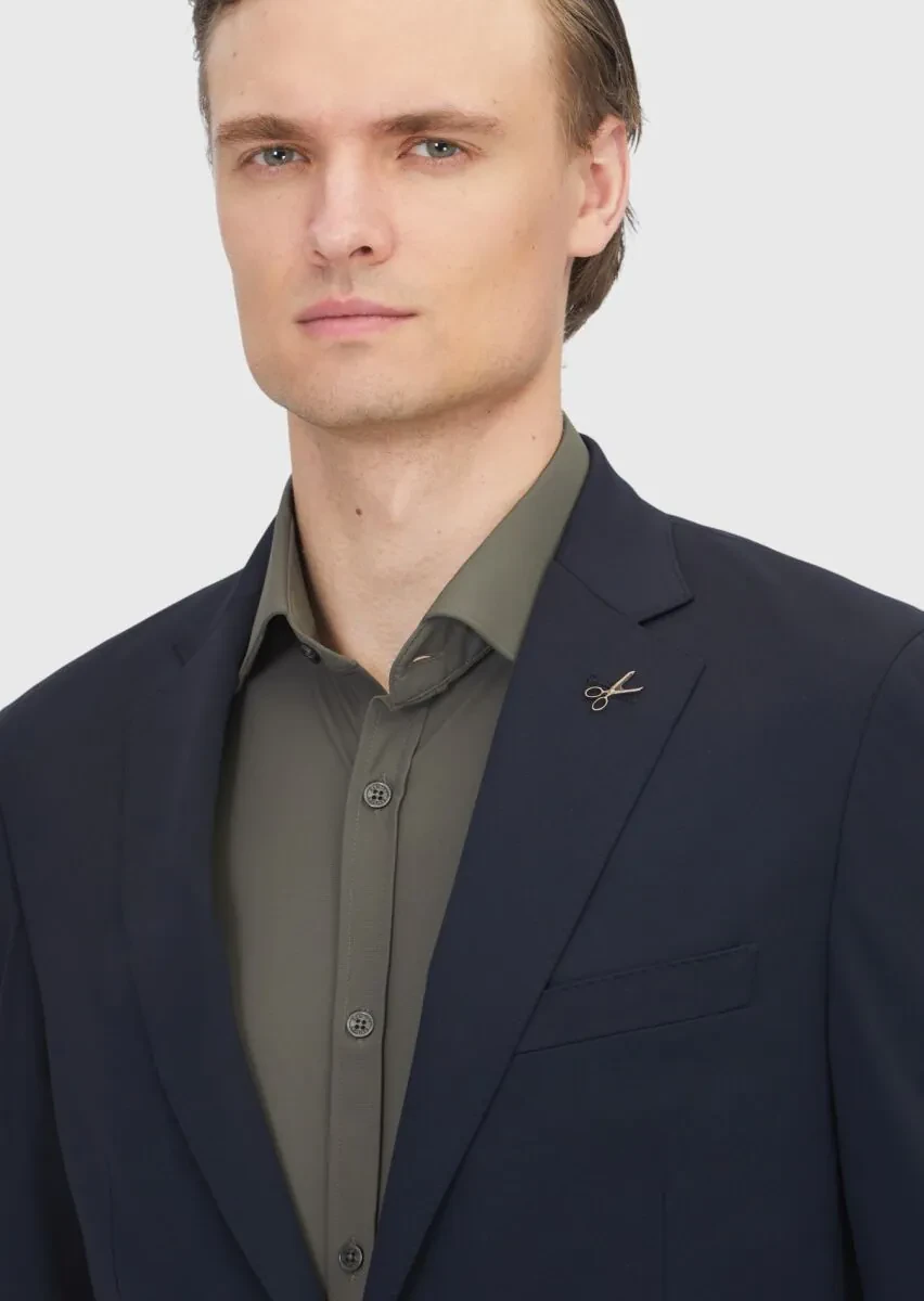 Black Plain Comfort Fit Suit - 3